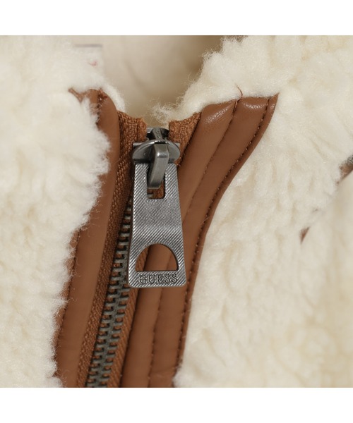 GUESS コート ジャケット FAUX Sherpa Guess Zip Poket Jacket 
