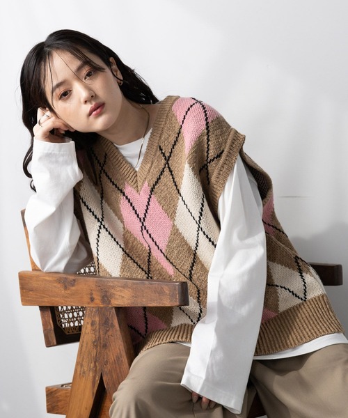 ベスト ジレ 「直営店限定」RVCA レディース 「ELLIOT ROUTLEDGE」 JOYS SWEATER VEST ベスト 「2024年春夏モ RVCA ベスト ジレ 「直営店限定」RVCA レディース 「ELLIOT