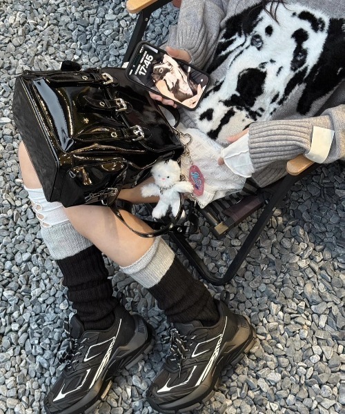 ameri vintage ミニダルメシアンミックスニット Ameri VINTAGE - ameri vintage ミニダルメシアンミックスニットの通販