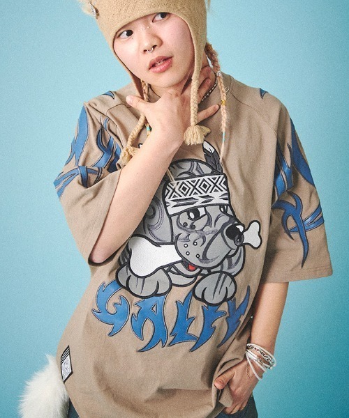 tシャツ A'GEM/9 × .kom 「GALFY/ガルフィー」部族長Tシャツ レディース メンズ