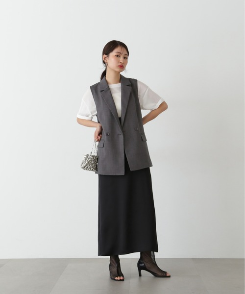 N.Natural Beauty Basic ベスト ジレ テーラードダブルジレ
