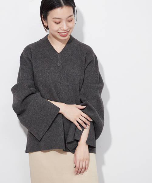 plage（プラージュ） Vネックニット FREE ホワイト レディース