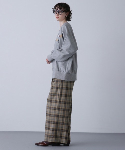 ROSE BUD パンツ ダブルタックチェックパンツ レディース
