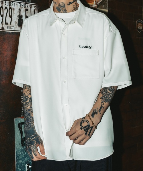Subciety（サブサエティ） シャツ 半袖 Loose S/S shirt-THE BASE