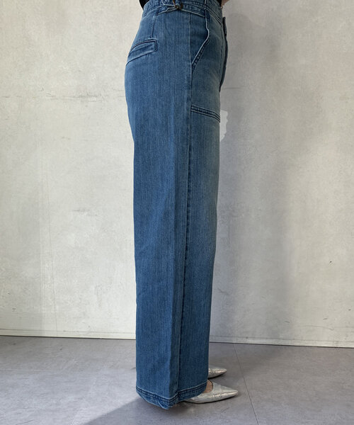 【お値下げ　美品】　doudou ワイドデニムパンツ DouDou】ワイドデニムパンツ | OUTLET(アウトレット)レディース