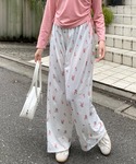 パジャマ ルームウェア 小花柄プリント イージ...の詳細画像5