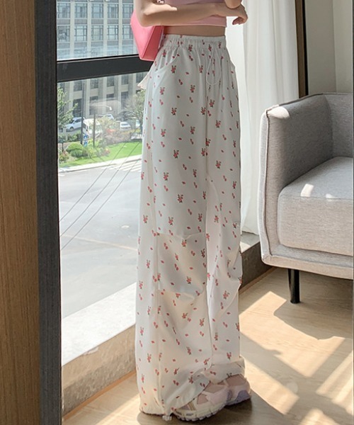 little eagle Len20-OP71 フレアパンツ ホワイト RODEO CROWNS WIDE BOWL | DREAMSTRETCH EASYJOGパンツ (パンツ