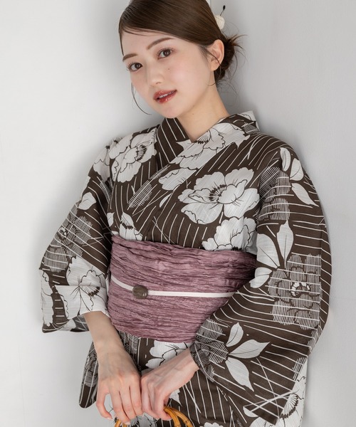 浴衣 こだわり浴衣５点セット レディースの画像