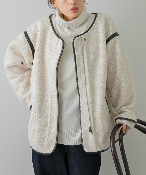「URBAN RESEARCH Sonny Label」 ノーカラーコート FREE モカ レディース_画像2