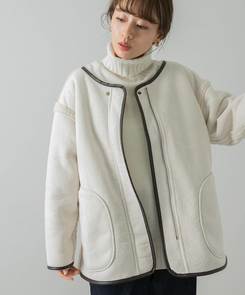 「URBAN RESEARCH Sonny Label」 ノーカラーコート FREE モカ レディース_画像3