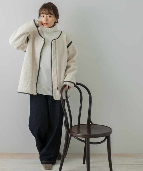 「URBAN RESEARCH Sonny Label」 ノーカラーコート FREE モカ レディース_画像5