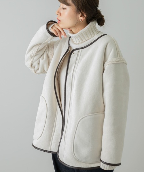 「URBAN RESEARCH Sonny Label」 ノーカラーコート FREE モカ レディース_画像7