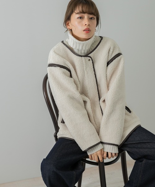 「URBAN RESEARCH Sonny Label」 ノーカラーコート FREE モカ レディース_画像8