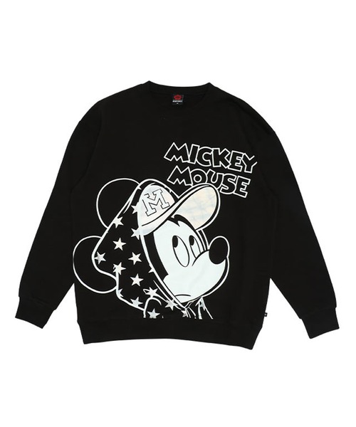 [Disney] тренировочный cut and sewn S черный женский 