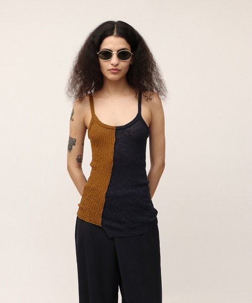 leinwande（ラインヴァンド） キャミソール Blocking Twist Tank -top