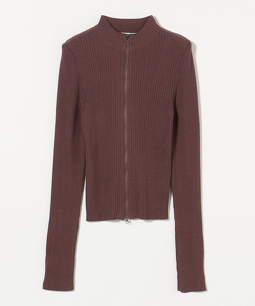 カーディガン 「AMOMENTO」RIBBED MOCK NECK CARDIGAN/カーディガン レディース