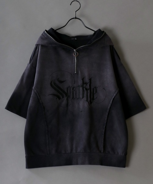 SITRY パーカー Grunge Style Sweat Half Zip Hoodie/グランジ