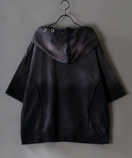 SITRY パーカー Grunge Style Sweat Half Zip Hoodie/グランジ