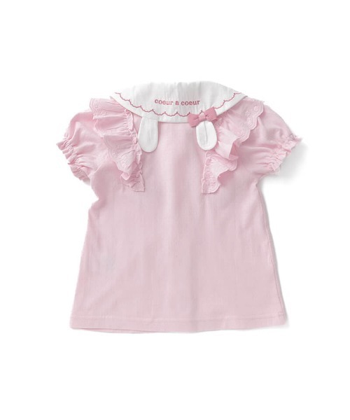 coeur a ブラウス シャツ 半袖ブラウス キッズ 子供服 女の子