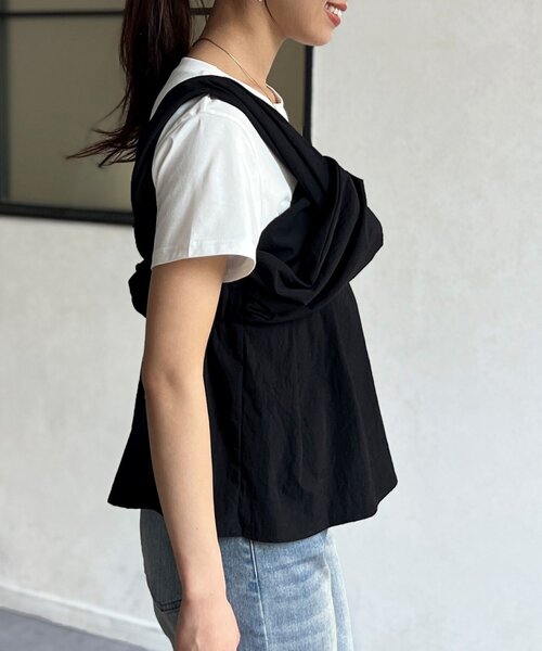 tシャツ 「追加1」ビスチェドッキングプルオーバー　 497653 レディース VIS(ビス) / 【新色追加】【美easy】釦ビスチェTシャツ
