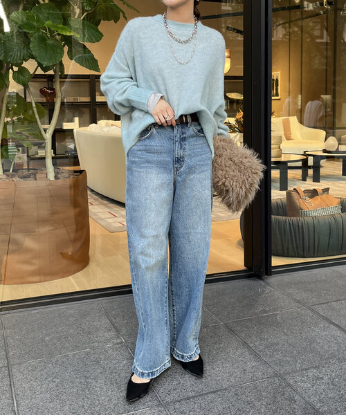 [DouDou] Denim брюки 38 темно-синий женский 