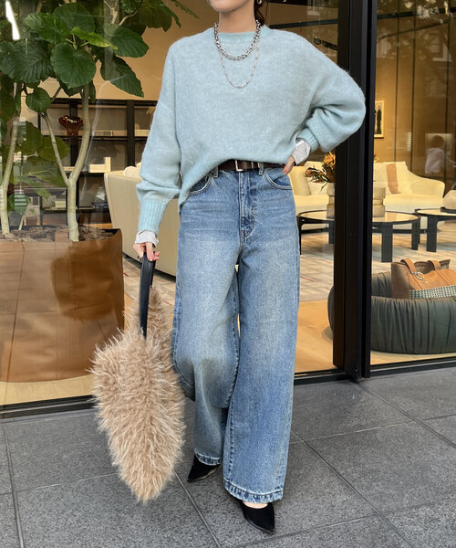 [DouDou] Denim брюки 38 темно-синий женский 