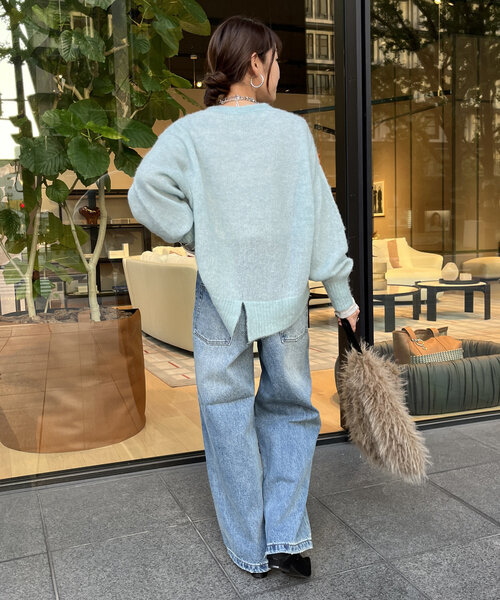 [DouDou] Denim брюки 38 темно-синий женский 