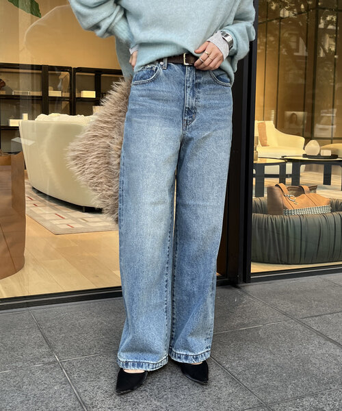 [DouDou] Denim брюки 38 темно-синий женский 