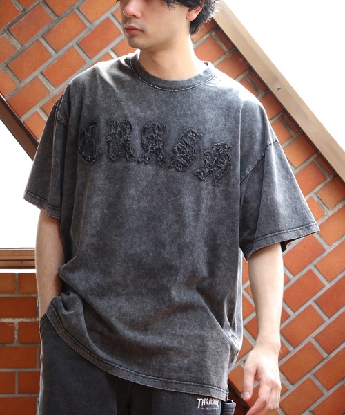 8 tシャツ スノーウォッシュ加工半袖Tシャツ メンズ レディース