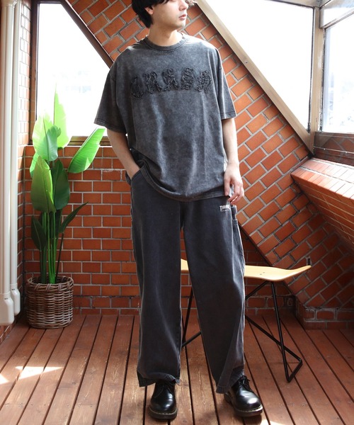 8 tシャツ スノーウォッシュ加工半袖Tシャツ メンズ レディース