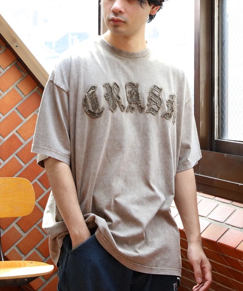 8 tシャツ スノーウォッシュ加工半袖Tシャツ メンズ レディース