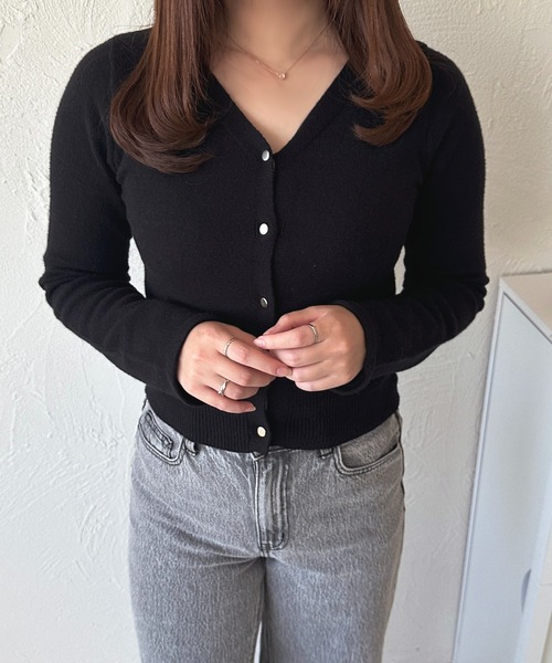 「apres jour」 長袖ニット X-LARGE ブラック レディース_画像4