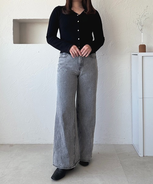 「apres jour」 長袖ニット X-LARGE ブラック レディース_画像5