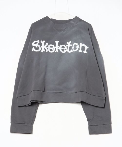 BYOB* スケルトンデザイン トレーナー L 黒 DISCOVERED（ディスカバード） トレーナー スウェット SUNBURN SKELTON