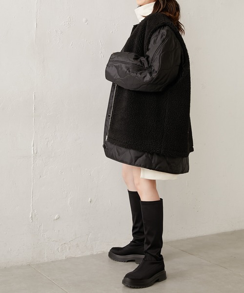 「Chico」 中綿コート FREE アイボリー レディース_画像3