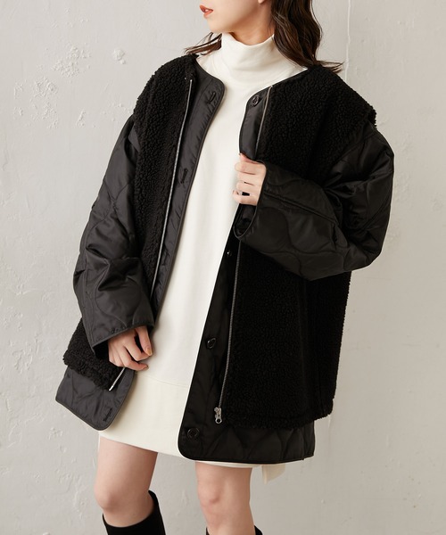 「Chico」 中綿コート FREE アイボリー レディース_画像5