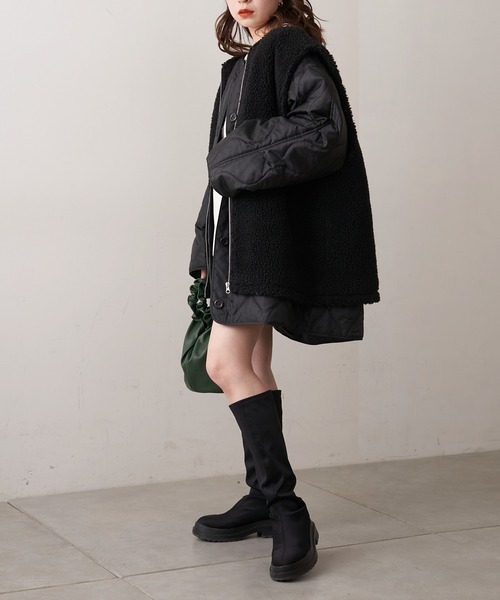 「Chico」 中綿コート FREE アイボリー レディース_画像9