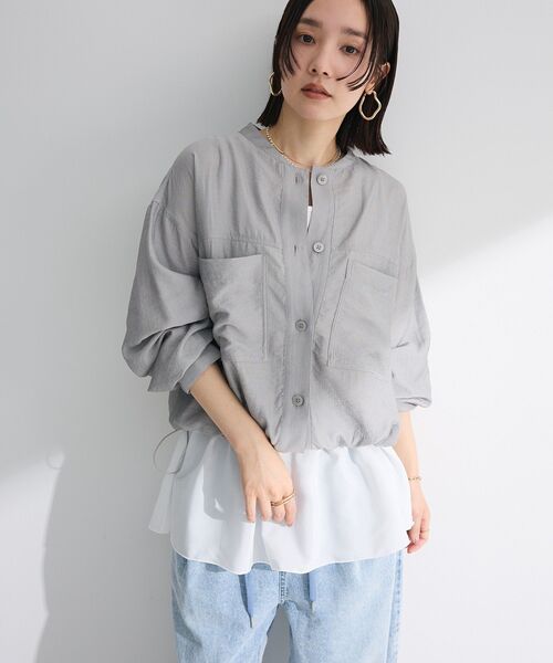 Green Parks（グリーンパークス） タンクトップ ノースリーブ 裾フリル