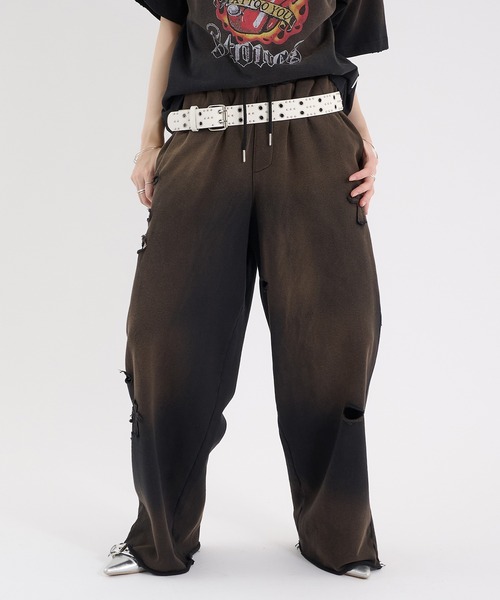 スウェットパンツ ASCLO Destroyed Sweat Pants (2color) ASCLO Destroyed Sweat Pants (2color)