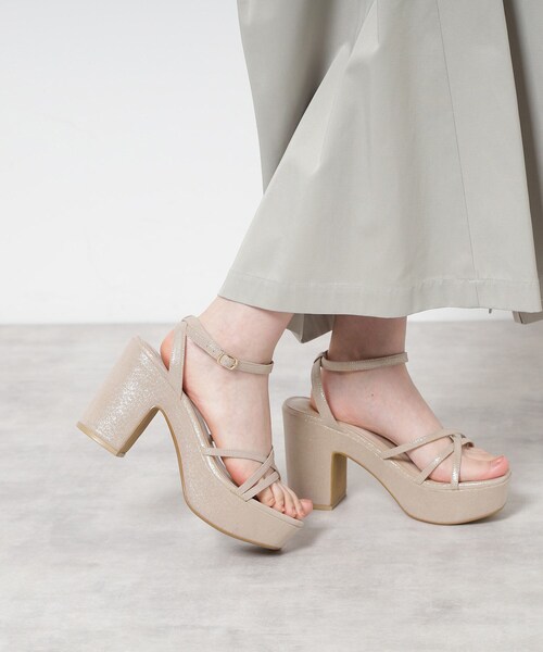 ESPERANZA（エスペランサ） 厚底 サンダル 厚底アンクルベルトサンダル