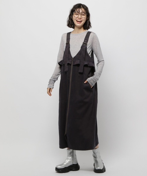 niko and... ワークサロペットスカート niko and（ニコアンド）の「[niko and JEANS 2023AW]V