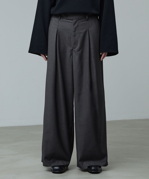 CALLNE スラックス Box Tuck Relaxed Wide Pants / ボックスタック