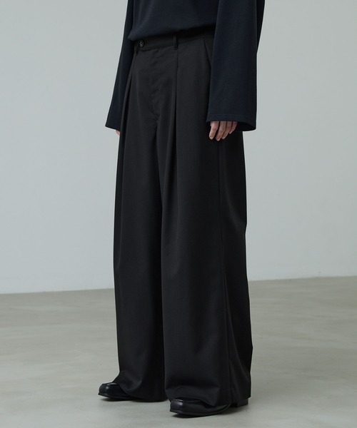 CALLNE ワイドパンツ スラックス Box Tuck Relaxed Wide Pants