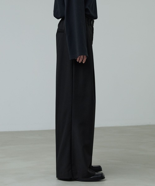CALLNE ワイドパンツ スラックス Box Tuck Relaxed Wide Pants