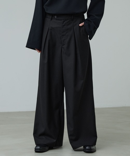 CALLNE ワイドパンツ スラックス Box Tuck Relaxed Wide Pants