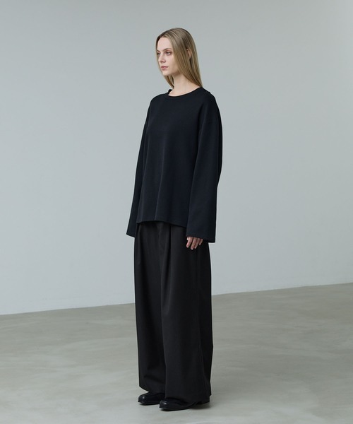 CALLNE ワイドパンツ スラックス Box Tuck Relaxed Wide Pants