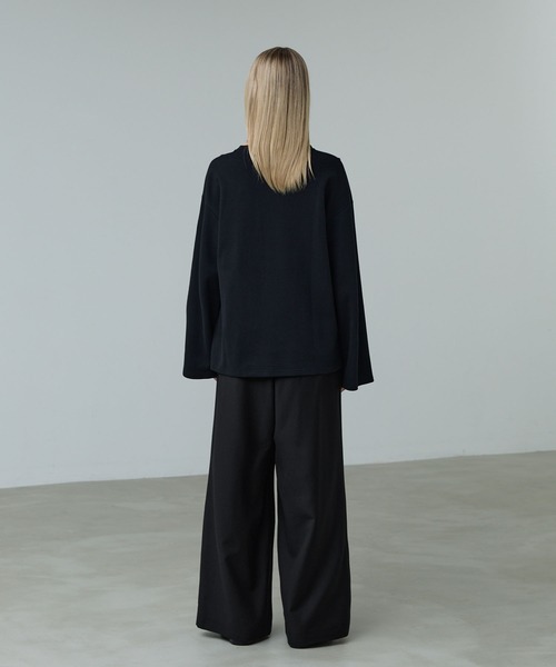 CALLNE ワイドパンツ スラックス Box Tuck Relaxed Wide Pants
