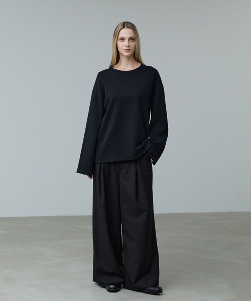 CALLNE ワイドパンツ スラックス Box Tuck Relaxed Wide Pants