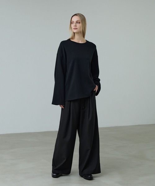 CALLNE ワイドパンツ スラックス Box Tuck Relaxed Wide Pants