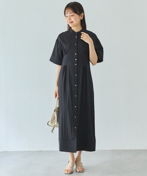 LAVEANGE（ラビアンジェ） シャツワンピース ウエストタックワンピース